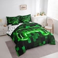 thumbnail image 3 of Castle Fairy Geometric Gamer Twin Bedding Sets,Honeycomb Hexagon Bedding Comforter Set, 3 of 8