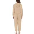 thumbnail image 3 of INSPIRE CHIC Women's Sleepwear Pajama Sets Tracksuits Nightwear Lounge Hoodie Sweatsuit S Khaki, 3 of 4