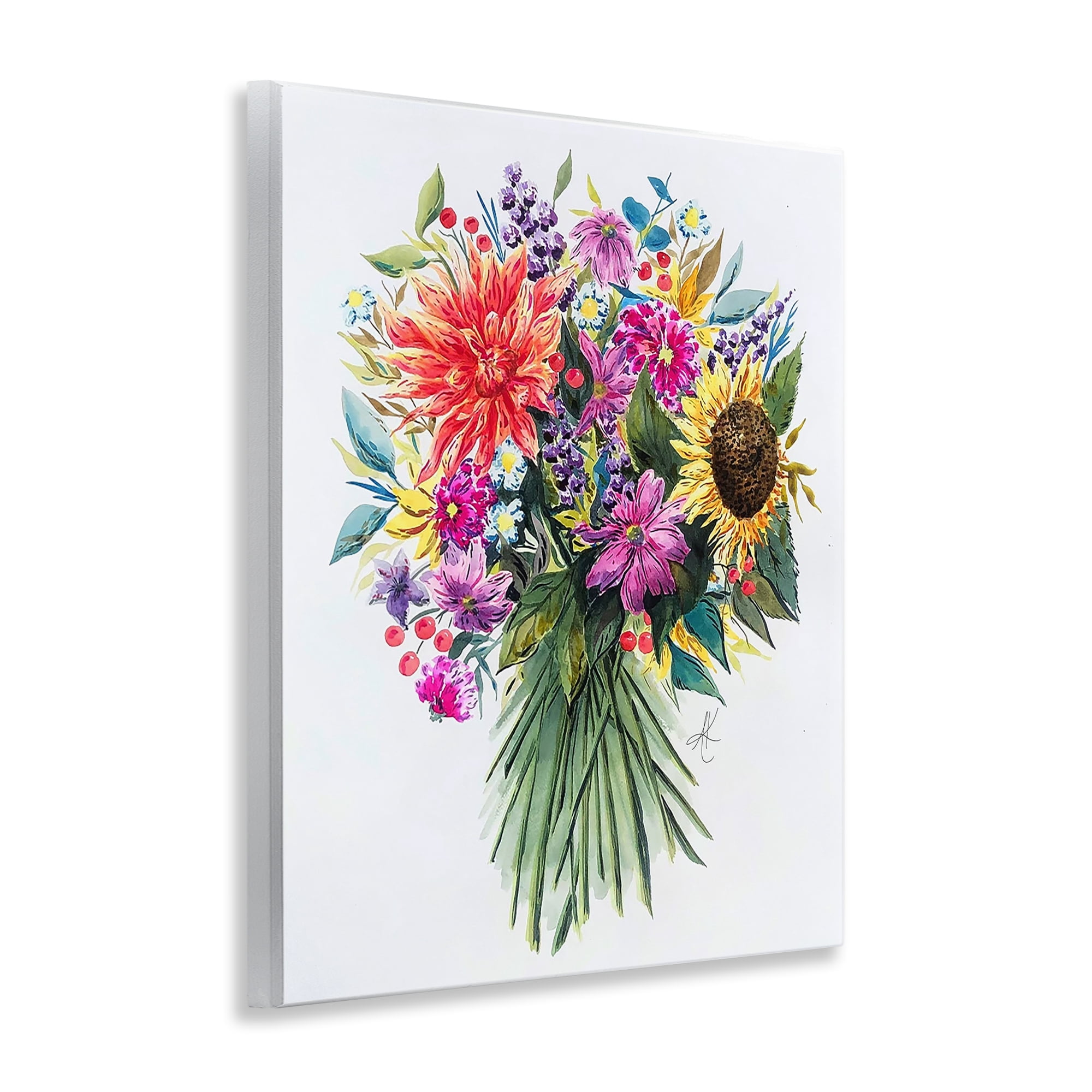 Stupell Industries Bright Wildflower Bouquet Botanical & Floral Painting Unframed Art Print Wall Art, 11 x 14