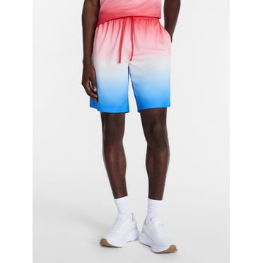 Athletic Works Men's and Big Men's Ombre America 250 Mesh Shorts, 7" Inseam, Sizes XS-5XL