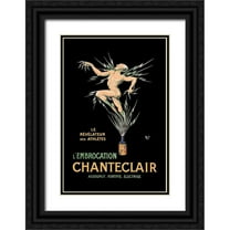 Liebeaux, Michel 13x18 Black Ornate Wood Framed with Double Matting Museum Art Print Titled - LEmbrocation Chanteclair, 1910