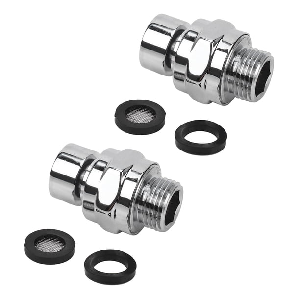 2X Adaptador Giratorio Ajustable de ángulo de Cabezal de Brazo de Ducha de RóTula de Latón Cromado