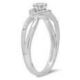 thumbnail image 2 of Dazzlingrock Collection 0.30 Carat (ctw) 10K Round Diamond Twisted Swirl Cluster Engagement Ring 1/3 CT, White Gold, Size 6, 2 of 7