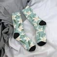 thumbnail image 5 of Picia Lilies Flowers Print Athletic Socks for Men & Women – Cushioned Moisture-Wicking Crew Socks for Sports, Running, and Training, Soft & Breathable Size 5-11, 5 of 6