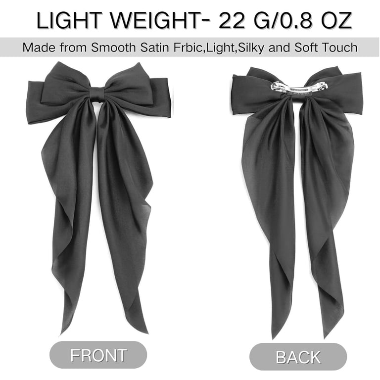 Women\'s Black White Gray Bow Hair Pin Clip Formal Casual Fashion Accessory Gift Ribbon Bow Hair Clip Pearl Hair Clip Hair Accessories Women  main image 2