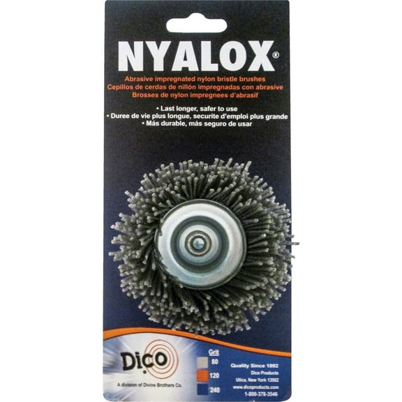 Dico 7200005 2-1/2" Extra-Coarse Nyalox Cup Wire Brush — Indoor & Outdoor Use, NEC-Compliant