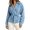 01-Sky Blue2271, variant on SONXAHE Faux Suede Wrap Tie Waist Jacket For Women Lapel Collar Long Sleeve Cropped Casual Outerwear Coat
