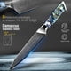 thumbnail image 2 of Cuchillo de Cocina Damasco Cuchillo de Acero VG10 67 Capas Cuchillos de Chef Japonés Santoku Herramienta de Corte de Talla Mango de Concha de Abulón con Funda y Caja de Regalo, 2 of 7