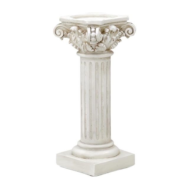 Columna romana blanca, escultura arquitectónica nórdica clásica en resina, decorativa S