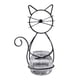 thumbnail image 1 of Maceta de vidrio para escritorio, hidropónica, con forma de gato Negro, 1 of 7