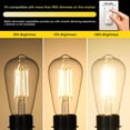 thumbnail image 5 of KY Vintage LED Edison Bulbs 6W, Equivalent 60W Incandescent, Warm White 2700K, ST58 Antique LED Filament Bulbs with 90+ CRI, E26 Medium Base,Dimmable, Clear Glass, Pack of 6, 5 of 7