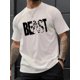 thumbnail image 1 of Camiseta informal de algodón puro con cuello redondo y estampado de letras para hombre, ideal para adultos, hombres, mujeres, adolescentes, jóvenes y para el tiempo libre., 1 of 6