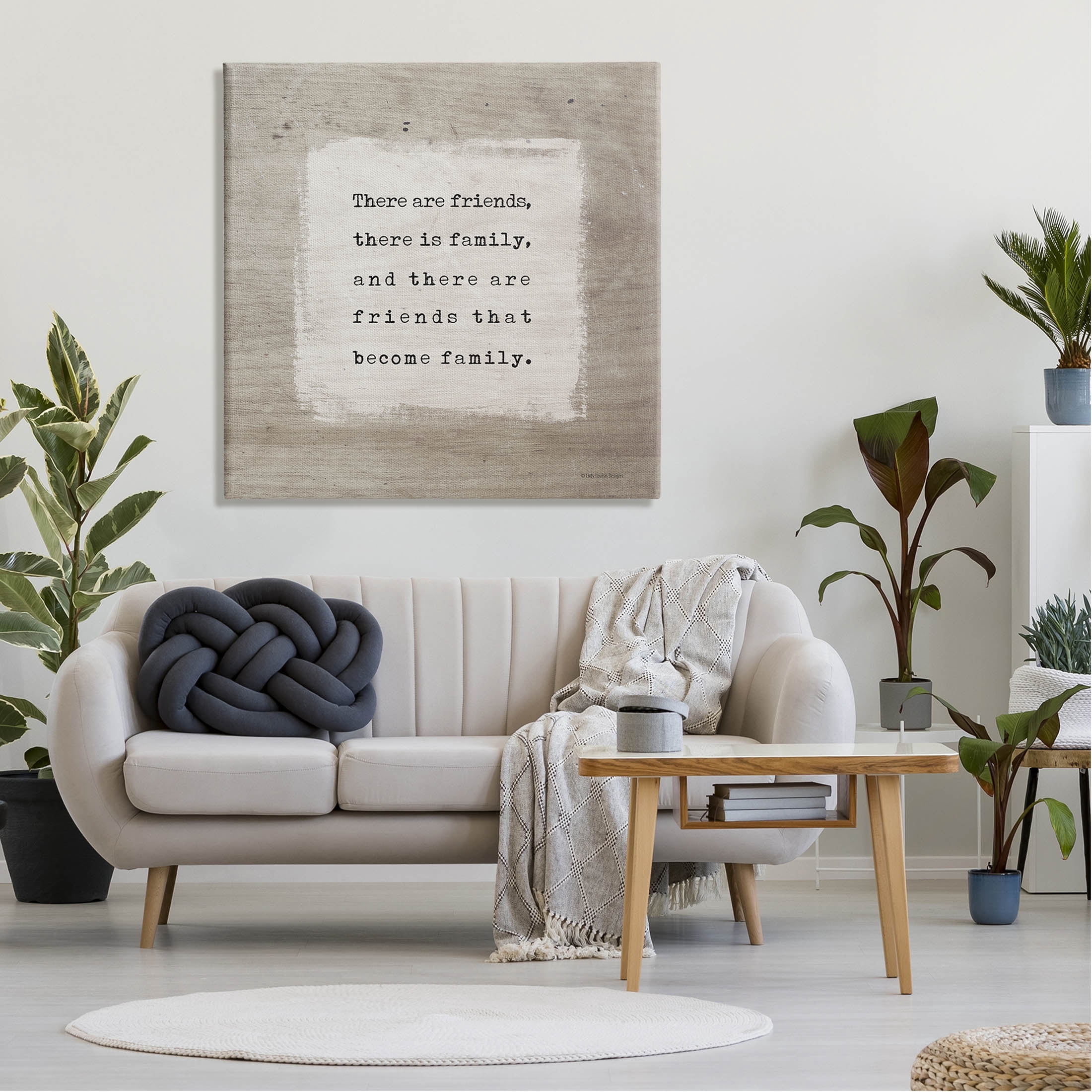 Stupell Industries Found Family Meaningful Friendship Graphic Art Gallery Wrapped Canvas Print Wall Art, Design by Lady Louise Designs