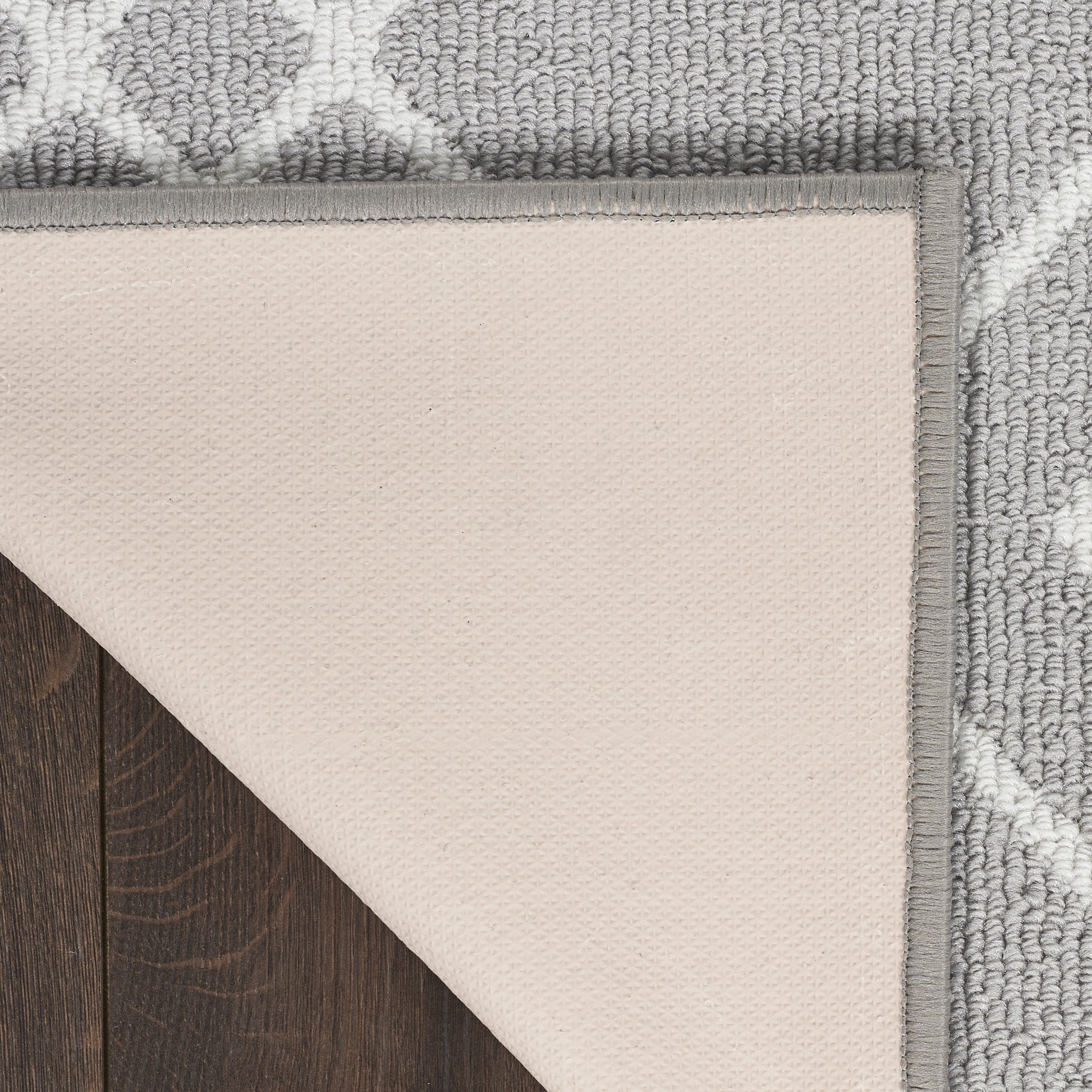 Nourison Modern Lines Geometric Silver 8' x 10' Area Rug, (8x10)