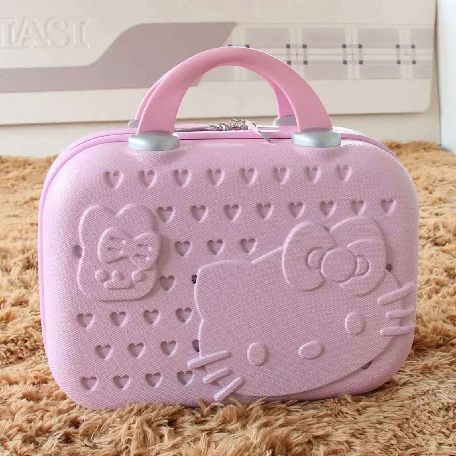 Hello Kitty Storage Case Suitcase Box Large capacity Cosmetic Bags Portable Travel Handbag Carrying  A Nice Gift