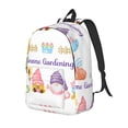 thumbnail image 1 of Disketp Watercolor Gnome Garden print Canvas Backpack Lightweight Travel Daypack Student Rucksack Laptop Backpack-Small, 1 of 5
