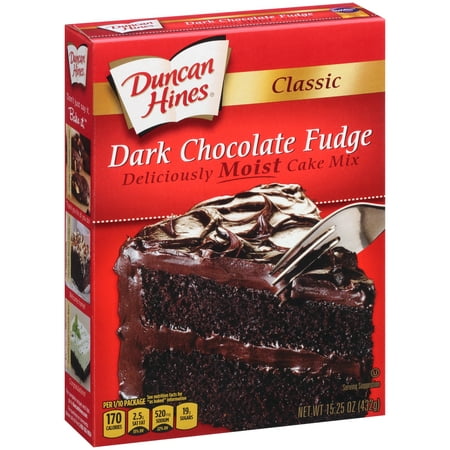 Duncan Hines Classic Dark Chocolate Fudge Cake Mix 15.25 (Best Chocolate Fudge Sauce Recipe)