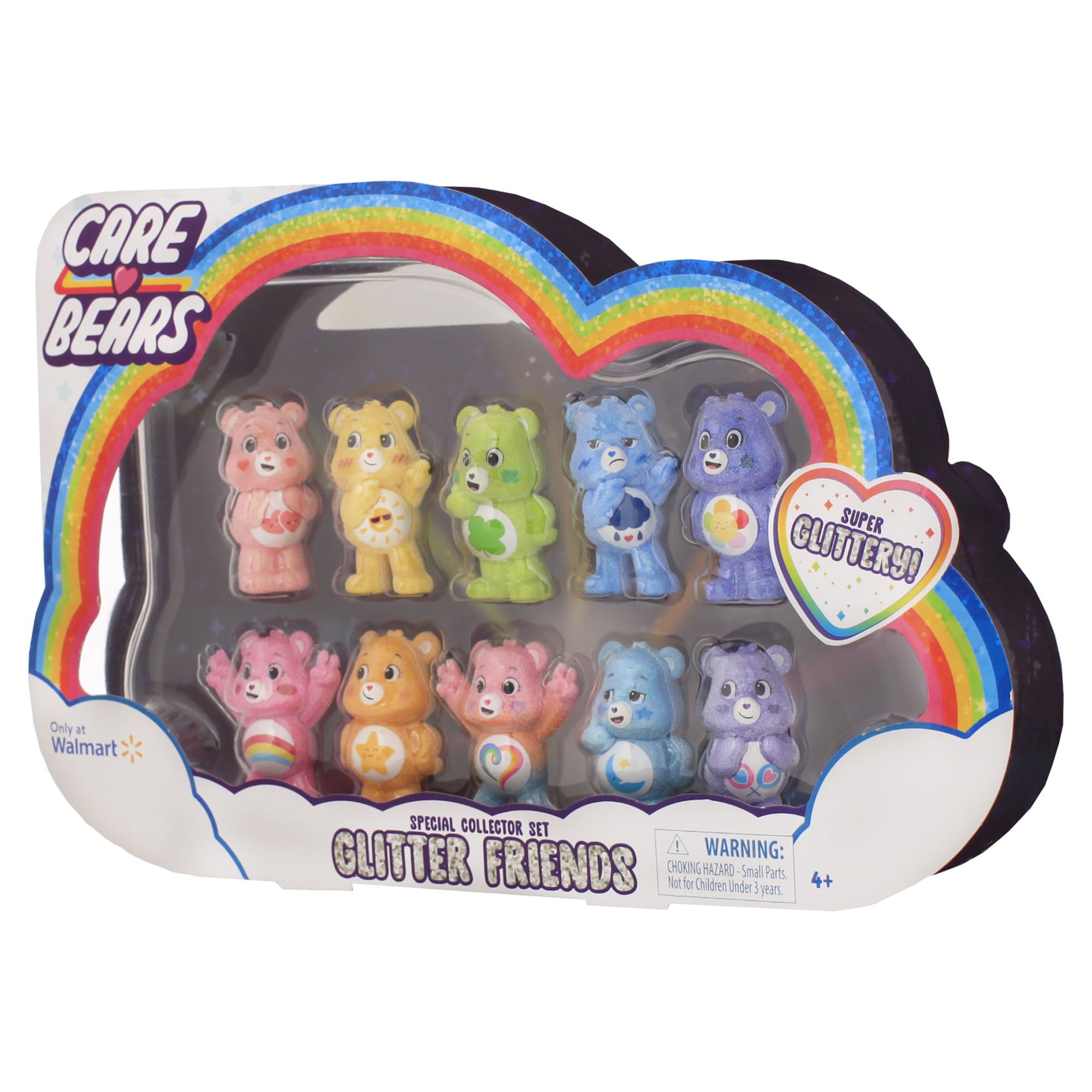 Care Bears - 2" Collectible Figures Ten Pack - Exclusive Glitter Bears!