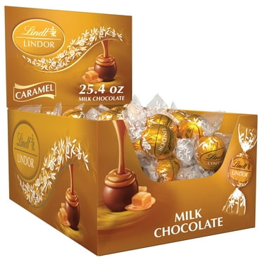 Lindt Lindor Caramel Milk Chocolate Truffles, 60 count, 25.4 oz