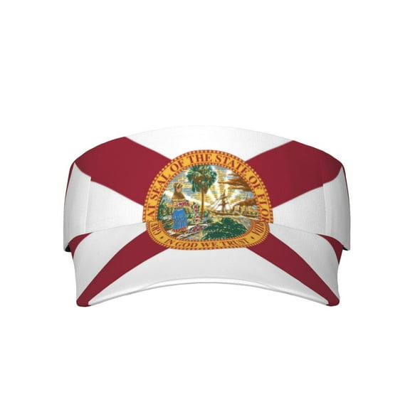 Florida Flag Visor Hats Adjustable Beach Sun Visors Sports Outdoor Visor For Women Men