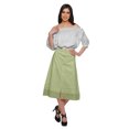 thumbnail image 2 of Moomaya Skirts For Women Knee Length Solid Cotton A-Line Skirt Girls Clothing, 2 of 5