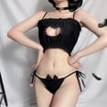 thumbnail image 5 of Gibobby Ropa interior mujer sexy Ropa De Dormir Ropa De Dormir Mujer Cuello En V Bordado Encaje Lencería Lenceria China Gifts Lenceria Sexy Mujer(Negro, Talla única), 5 of 5