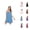 Blue, variant on Shower Wrap Towel for Women with Facial Headband Bath Towel Wrap Spa Robe with Pockets