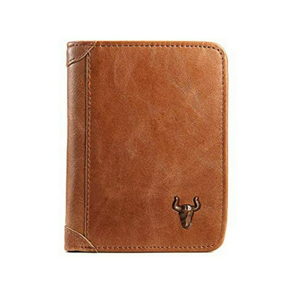 Genuine Leather Men's Wallet RFID Blocking Bifold Wallet Credit Card Holder Anti Theft Male Purse Anniversary Birthday Christmas Gift For Him