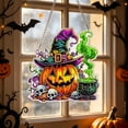 thumbnail image 4 of Halloween Diamond Art Hanging Pendant, Pumpkin and Skull Diamond Art Painting Window Pendants, Special Shaped Rhinestone, Gem Art Suncatchers Painting Window Ornament for Home Garden Wall Decor, 4 of 7