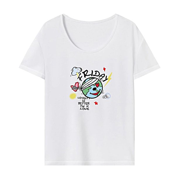 Camiseta de mujer Camiseta básica de verano elegante para mujer para uso diario Camping en la calle