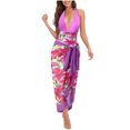 thumbnail image 5 of Up to 50% off Pitauce Beach Cover Ups for Women Chiffon Vintage Floral Printed Summer Holiday Beach Party Wrap Skirt Swimwear Bikini Coverups Swimsuit Wrap, 5 of 5