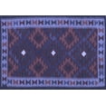 thumbnail image 1 of Ahgly Company Machine Washable Indoor Rectangle Oriental Blue Traditional Area Rugs, 3' x 5', 1 of 4