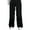 Black and White, variant on Women's Pants Casual Colorblock Wide Leg Black and White S (4)