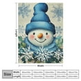 thumbnail image 4 of Pratyus Snowman Snowflake Flannel Blanket for Bed Couch Sofa All Seasons Comfort Throw Blanket Christmas Theme 40x50in, 4 of 6