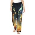 thumbnail image 2 of Picia Firefly Forest Fox Womens Soft Woven Cotton Elastic Waistband Sleep Pajama Pant Lounge Sleep Pant With Pockets And Drawstring-XX-Large, 2 of 9