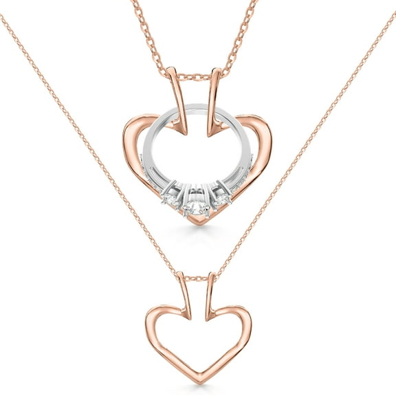 Emily C Original Patented Ring Holder Necklace - Stainless Steel Necklace Ring Holder - Women & Men Wedding Ring Holder Necklace - Gift for Her - Mother, Mom, Wife, Nurse, Doctor (Heart)