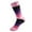 Pink, variant on Lovskoo 2024 Mens Dress Socks Mid-Calf Long Socks Striped High Waist Casual Trendy Socks Crew Socks Gifts for Men Dad Grandpa Yellow