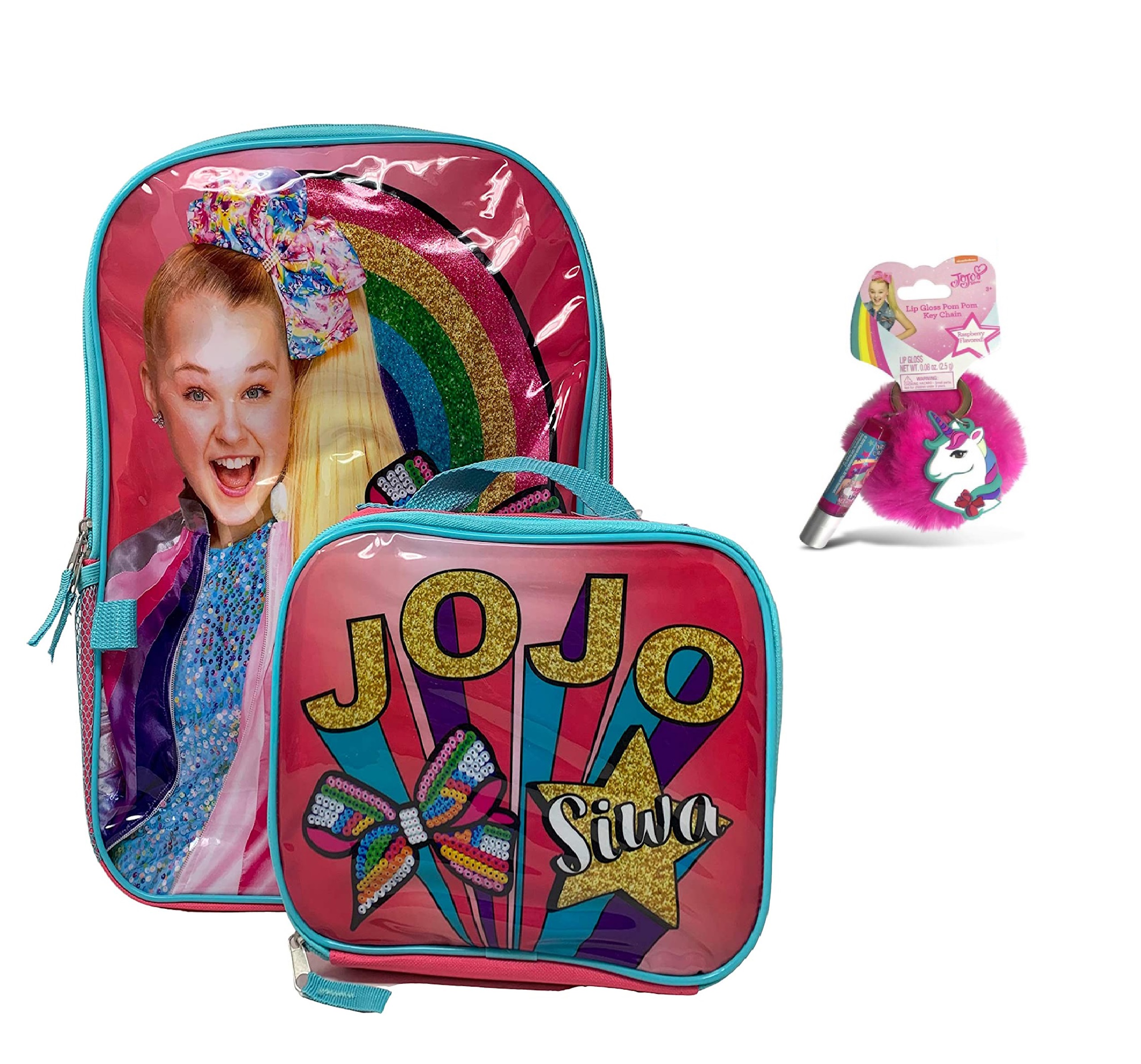 JoJo Siwa Jojo Siwa Girls Backpack 16" with Lunch box and JoJo Siwa