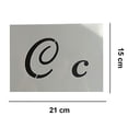 thumbnail image 1 of Juego de 40 plantillas de letras bonitas para niños, plantillas de manualidades de plástico reutilizables con números y signos, plantillas de alfabeto con fuente de caligrafía superior A, 1 of 2