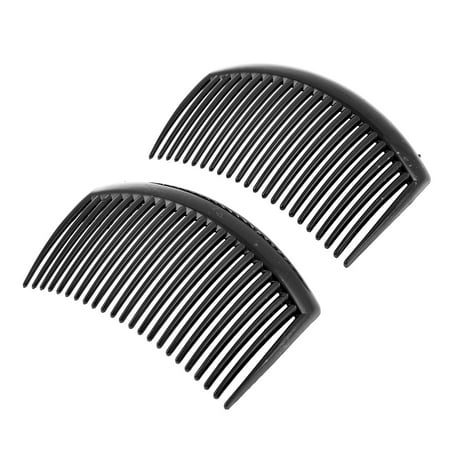 Unique Bargains 2 Pcs Black Plastic 20 Teeth Hair Comb Clip Clamp for Lady (Best Electric Hot Comb For Black Hair)