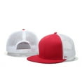 thumbnail image 4 of MesaSe Fashion 2 Color Mesh Adjustable Snapback Sun Hat Flat Brim Unisex Baseball Cap, 4 of 8