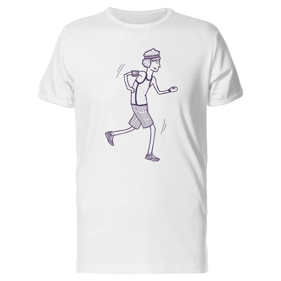 Sketch Of A Slim Runner Tee Men's -Image by Shutterstock