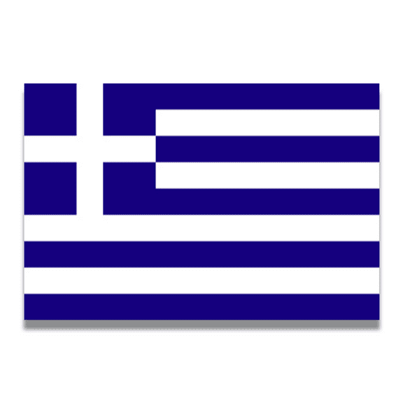 Magnet Me Up Greece Greek Flag Vinyl Automotive Magnet Decal, 4x6 Inches