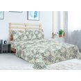 thumbnail image 6 of ROYALE LINENS 300 Thread Count 100% Long Staple Combed Cotton Sheet Set - 4 Piece Bed Sheet 1 Fitted Sheet, 1 Flat Sheet, 2Pillowcase -Breathable, Cool & Crisp Percale Sheet Set (Queen-Winter White), 6 of 10