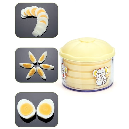 ZFSBZBS 4 in 1 Egg Slicer for Hard Boiled Eggs Stainless Steel Wire Egg Cutter with 4 Slice Modes and Storage Box Multipurpose Kitchen Tool for Eggs Strawberry Banana Mushrooms