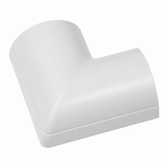 D-Line 90 Degree Flat Elbow, 3 1/4 in L, PVC, White FLFB5025W
