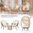 thumbnail image 6 of RADIATA Rattan Woven Armchair with Cushion for Outside Use - Set of 4, 6 of 7