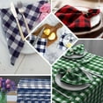 thumbnail image 4 of Efavormart Pack of 5 Premium Red/White Washable Checkered Gingham 15" x 15" Linen Picnic Napkins Great for Wedding Party, 4 of 11