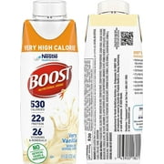 Boost Very High Calorie Nutritional Drink Variety Pack, 4 Bottles Very Vanilla, 4 Bottles Chocolate, 4 Bottles Creamy Strawberry, 8 FL OZ Bottles, 12 CT Variety Pack 8.00 Fl Oz (Pack of 12)