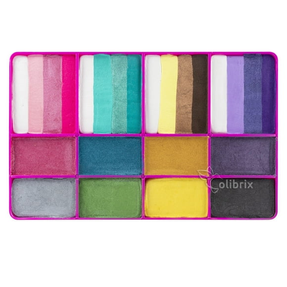 Paleta Sirena, maquillaje corporal, base agua, hipoalergénico, COLIBRIX COLIBRIX Base Agua